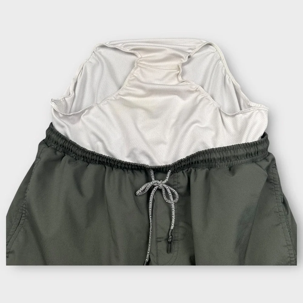 Flint and Tinder‎ Shorts Mens L Green Swim Trunks Mesh Lined Drawstring USA 7